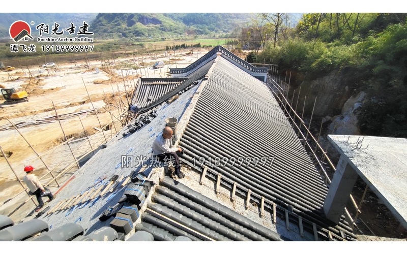 阳光古建青瓦